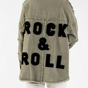 Olive Rock N Roll Shacket